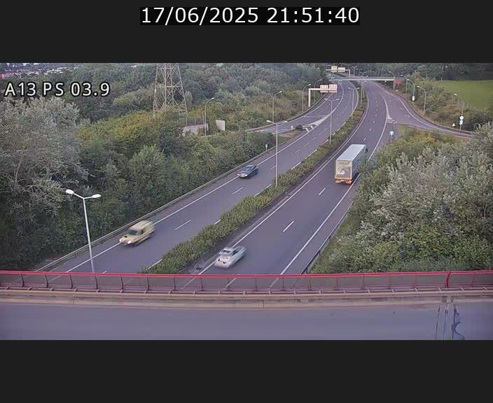 Traffic live webcam Luxembourg Differdange - A13 direction Esch-sur-Alzette - BK 3.9