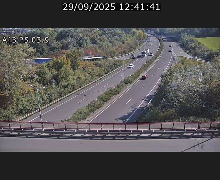Traffic live webcam Luxembourg Ehlerange - A13 direction Esch-sur-Alzette - BK 6.8