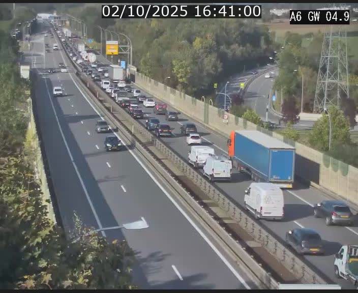 Traffic live webcam Luxembourg Croix de Cessange - A6 - BK 4.9 - direction Belgique