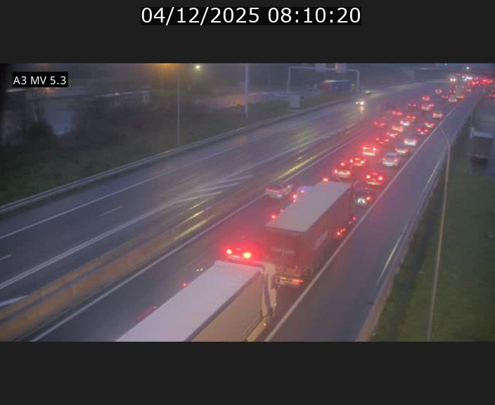 Webcam à l'Aire de Berchem au Luxembourg sur l'A3. Vue orientée vers la France