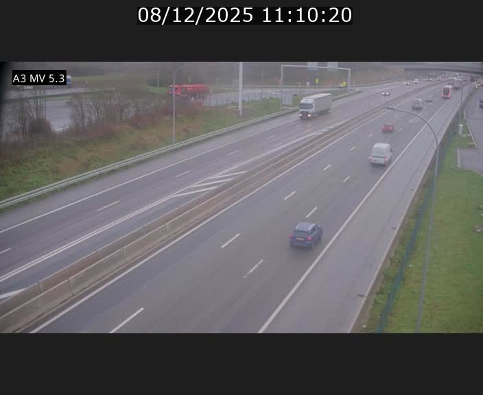 Webcam à l'Aire de Berchem au Luxembourg sur l'A3. Vue orientée vers la France