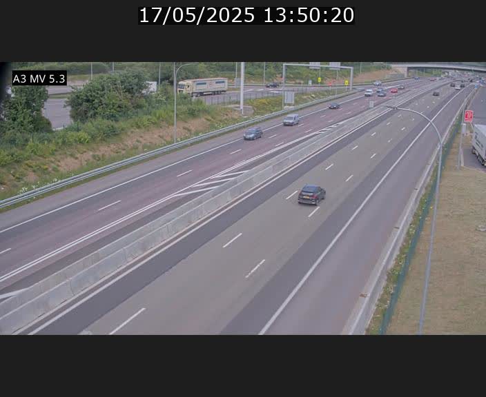Webcam à l'Aire de Berchem au Luxembourg sur l'A3. Vue orientée vers la France