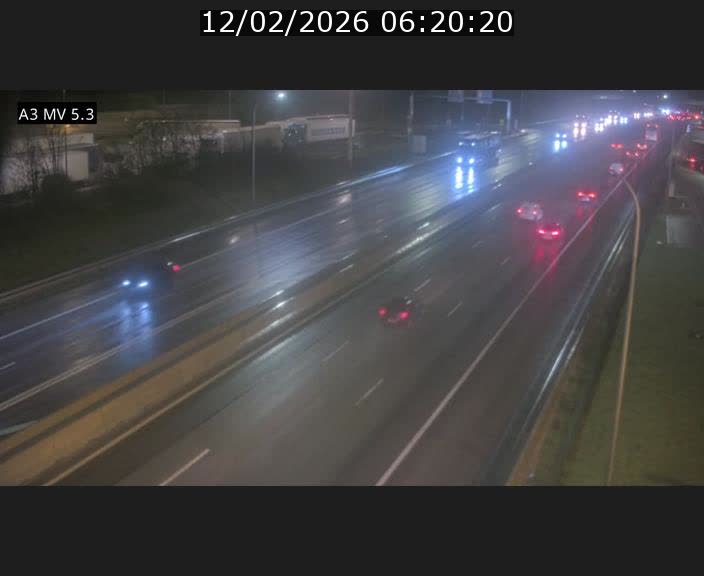 Webcam à l'Aire de Berchem au Luxembourg sur l'A3. Vue orientée vers la France
