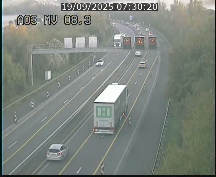 Webcam Autoroute après la Croix de Bettembourg en direction de Luxembourg sur l'A3