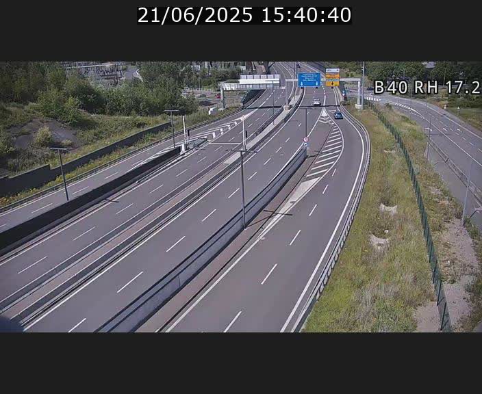 Webcam sur le contournement d'Esch Belval à hauteur de la sortie Université de Luxembourg. Vue orientée vers Luxembourg