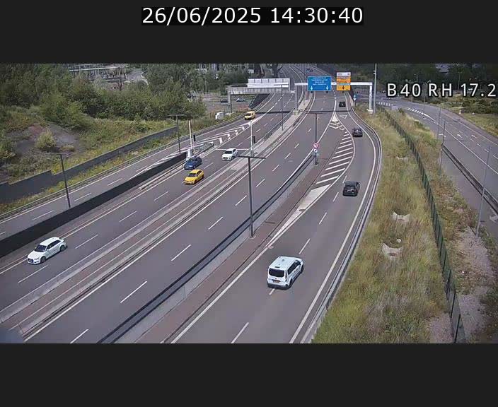 Webcam sur le contournement d'Esch Belval à hauteur de la sortie Université de Luxembourg. Vue orientée vers Luxembourg