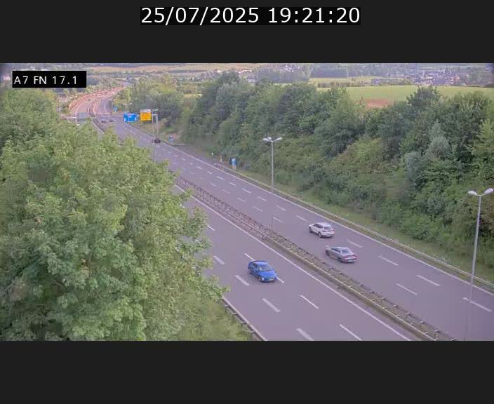 Caméra trafic Luxembourg - A7, Merscherbierg direction Mersch