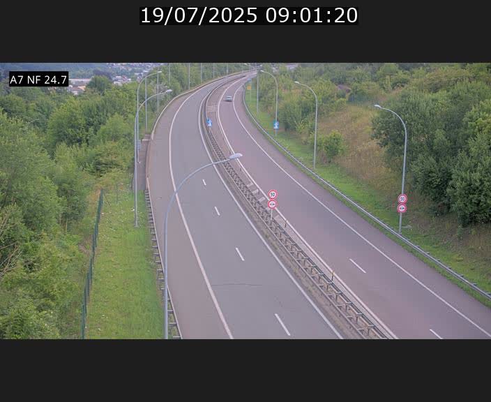 Caméra trafic Luxembourg - A7, Schieren direction Mersch