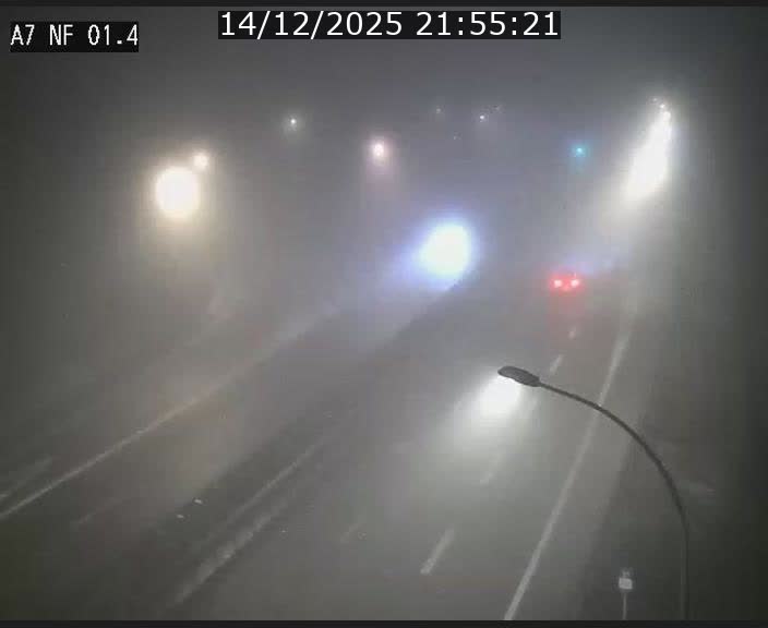 Caméra autoroute Luxembourg A7 - Echangeur Waldhaff - direction Tunnel Stafelter