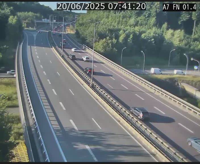 Caméra autoroute Luxembourg A7 - Tunnel Stafelter - direction Echangeur Grünewald
