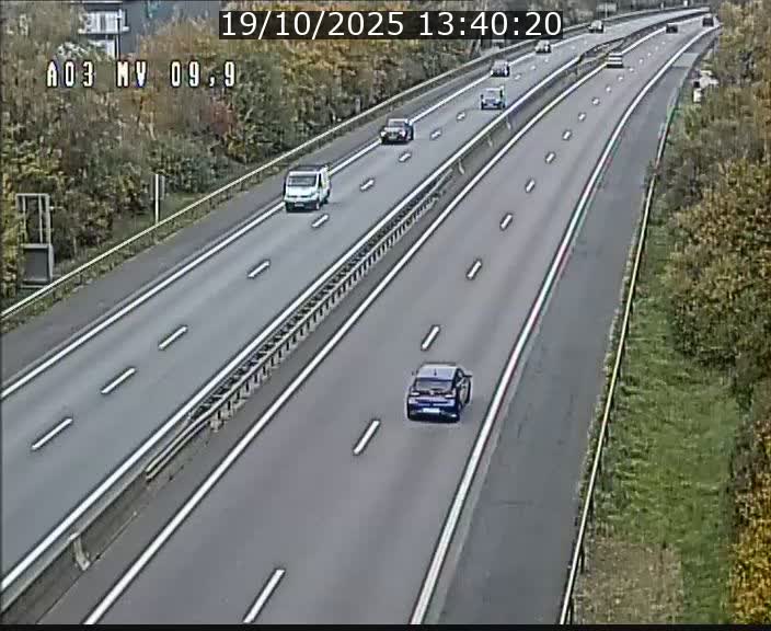 Webcam Autoroute à la Croix de Bettembourg - A3 - BK 9.9 - direction Luxembourg-Ville