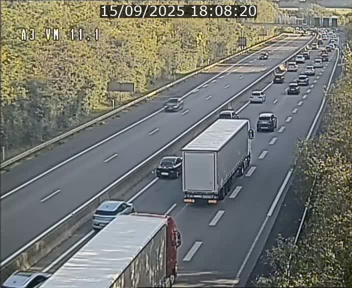 Webcam à la frontière franco-luxembourgeoise, avant la Croix de Bettembourg - BK 11.1 - direction Luxembourg-ville