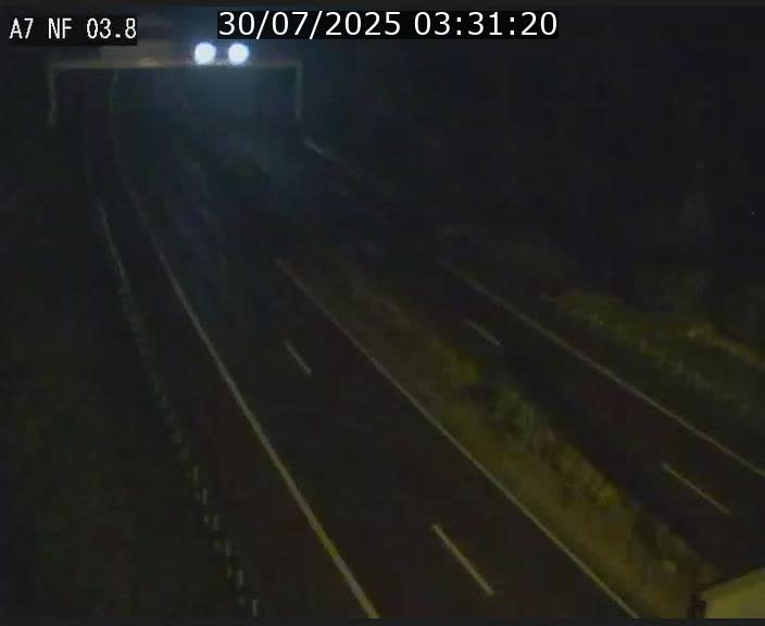 Webcam autoroute A7 au Luxembourg à la sortie du Tunnel Stafelter vers le Nord