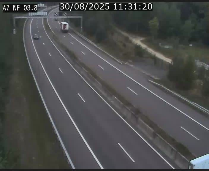 Webcam autoroute A7 au Luxembourg à la sortie du Tunnel Stafelter vers le Nord