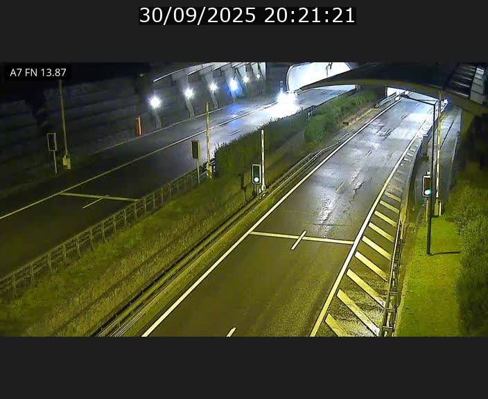 Caméra trafic Luxembourg - A7, Tunnel Gousselerbierg, entrée nord, direction Lorentzweiler