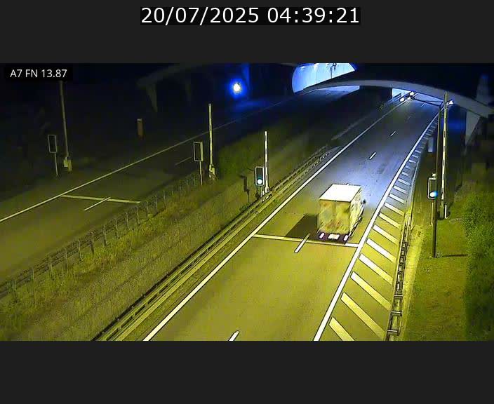 Caméra trafic Luxembourg - A7, Tunnel Gousselerbierg, entrée nord, direction Lorentzweiler