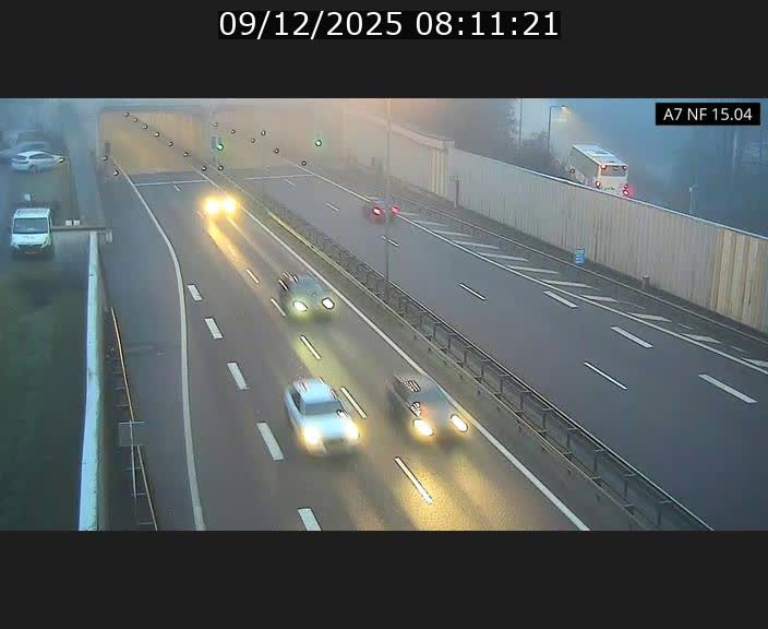Caméra trafic Luxembourg - A7, Tunnel Mersch, entrée sud, direction Ettelbruck