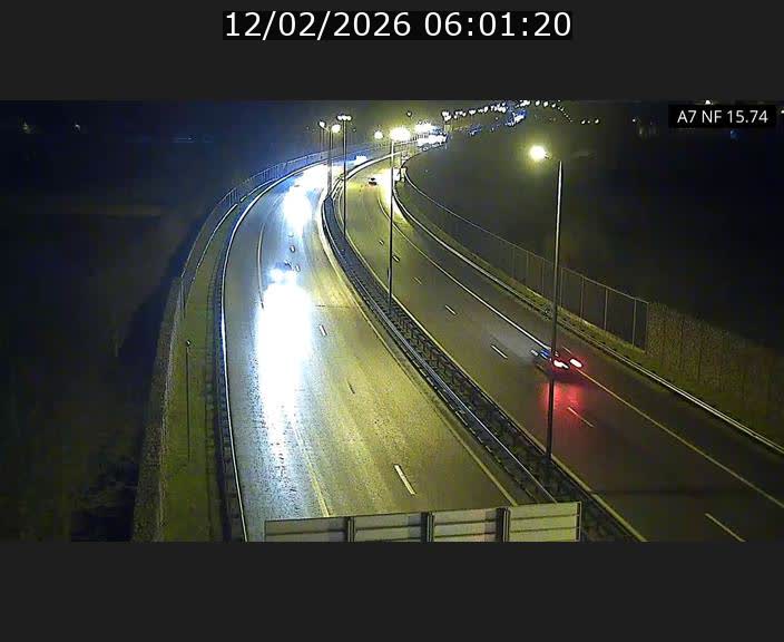 Caméra trafic Luxembourg - A7, Tunnel Mersch, entrée nord, direction Lorentzweiler