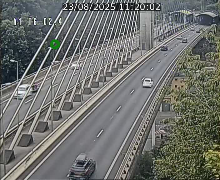 Traffic live webcam Luxembourg Sandweiler - A1 direction Luxembourg-ville - BK 2.4