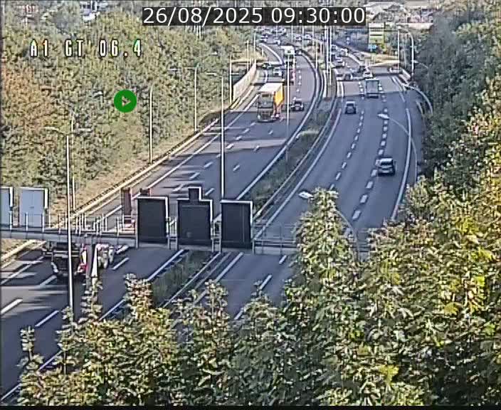 Traffic live webcam Luxembourg Hamm - A1 direction Sandweiler - BK 6.4