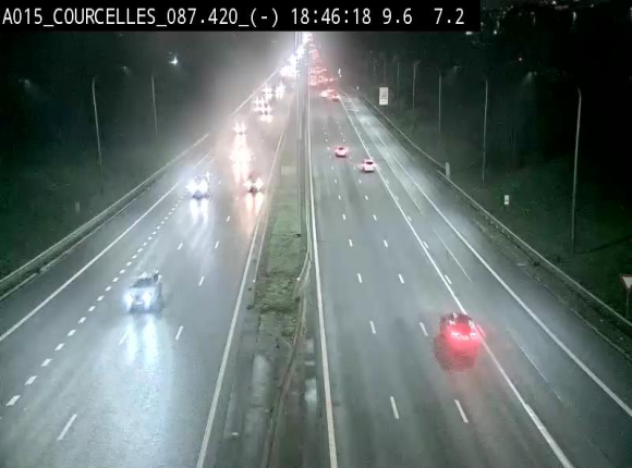 Webcam autoroute Belgique - Viesville - E42 direction Mons - BK 84.35