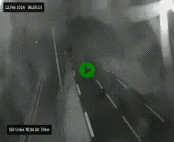 Webcam dans les Pyrénées Atlantique au niveau du col d'Urdos et du fort du Pourtalet sur la N134, en direction du Col et du tunnel du Somport, à 765 mètres d'altitude