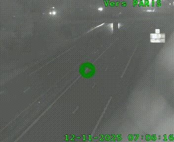 Caméra routière sur l'autoroute A20 au nord de Limoges, à la jonction avec la N520. Vue orientée vers Paris