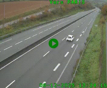 Caméra routière sur l'autoroute A20 à Saint-Hilaire-Bonneval, au sud de Limoges. Vue orientée vers Paris