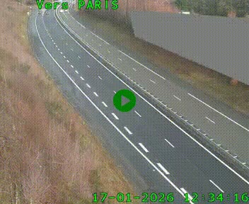 Caméra routière sur l'autoroute A20 à Saint-Pardoux-l'Ortigier, à la jonction avec l'A89. Vue orientée vers Paris