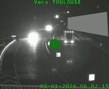 Caméra routière sur l'autoroute A20 à Noailles, en périphérie de Brive-la-Gaillarde. Vue orientée vers Toulouse