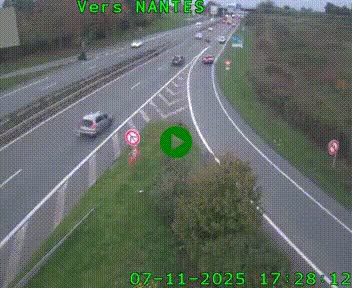 Webcam N147 au nord de Poitiers et à la jonction avec la A10