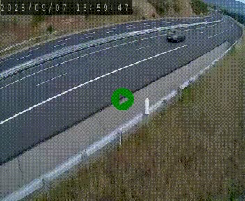 Caméra autoroute A75 à hauteur de la sortie 42 (Rodez, Laissac, Aire de l'Auvergne) située sur la commune d'Auberoques, près de Sévérac-le-Château