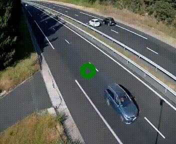 Caméra autoroute A75 à hauteur du col des Issartets en direction de Montpellier