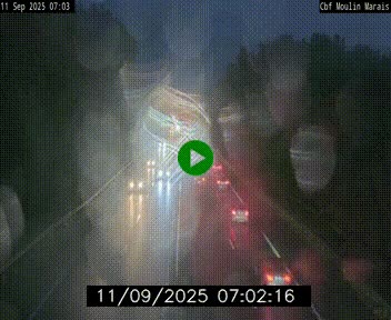 Webcam sur le périphérique de Nantes (N844) entre la Porte de Saint-Luce et la Porte d'Anjou, à l'est de la ville