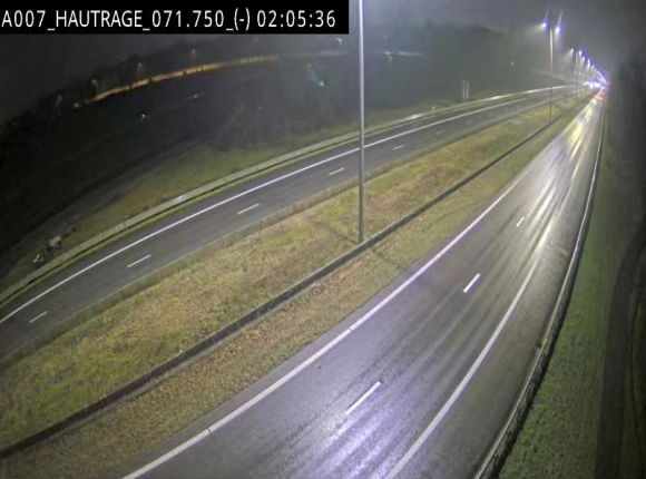 Webcam autoroute Belgique - Hautrage - E19 - BK 71.7
