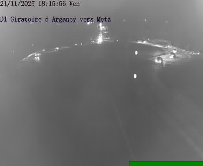 Webcam installée le long de D1 (France) à Argancy, pointée vers Metz, utile pour suivre précisément les conditions de trafic.