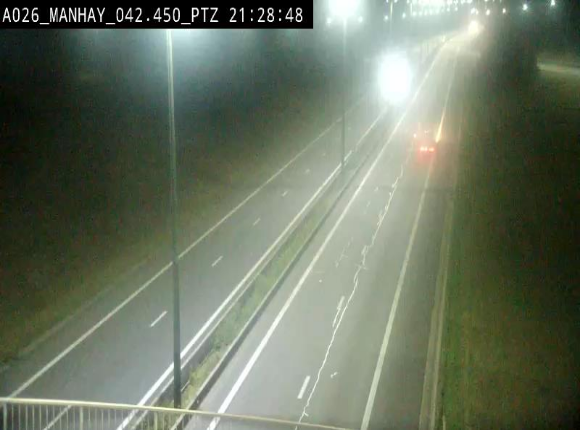 Webcam autoroute A26/E25 à hauteur de Manhay, à la jonction avec la N651 en direction de Liège - BK 42.4