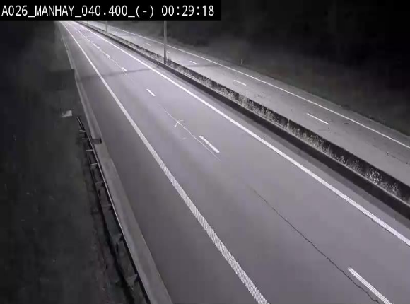 Webcam autoroute A26/E25 à hauteur de Manhay, après la jonction avec la N651 en direction de Liège - BK 40.4