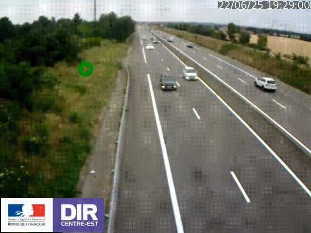 Webcam sur le contournement de Valence, sur la Nationale 7, à la jonction avec la N532, caméra orientée vers Grenoble