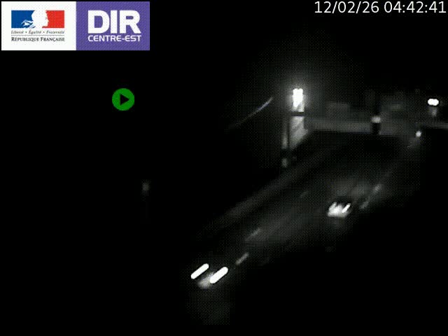 Caméra de circulation routière sur le boulevard périphérique Laurent Bonnevay de Lyon (D383) à hauteur de Bron, avant la jonction avec l'A43. Vue orientée vers l'échangeur