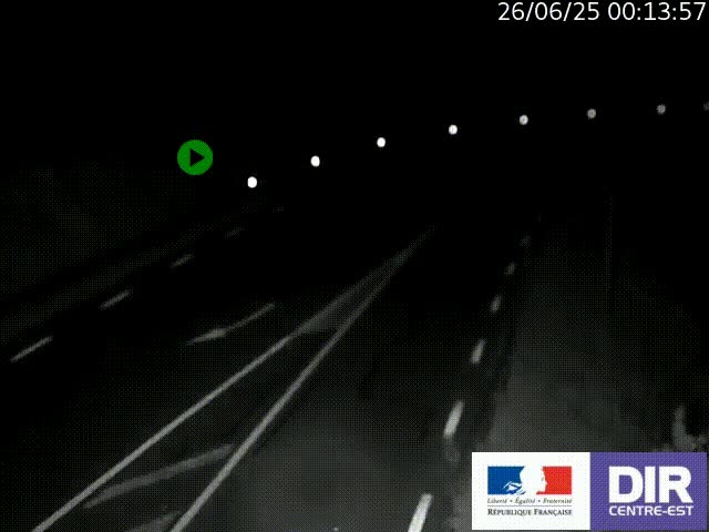 Webcam sur le col Pin Bouchain, vue orientée vers Roanne, en provenance de Lyon sur la nationale 7 (N7)