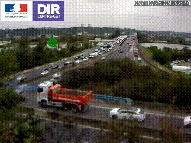 Webcam autoroute sur A450 à Pierre-Bénite en direction de Lyon et de l'autoroute A7