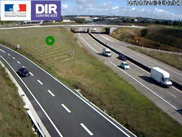 Webcam sur le contournement de Valence, sur la Nationale 7, caméra orientée vers Lyon
