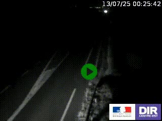Webcam routière sur la RN7 à hauteur de Toulon-sur-Allier, entre Moulins et Vichy