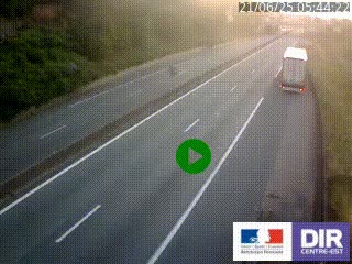 Caméra autoroutière sur l'A47 à hauteur de Givors, a proximité de Lyon. La webcam est orientée vers Lyon