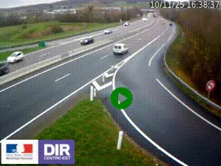 Webcam routière sur la RN6 à Auxerre, à hauteur de la sortie Monéteau, en direction de l'A6 (Gurgy)
