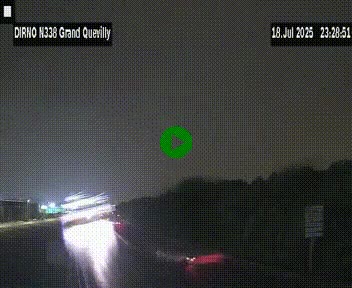 Webcam routière sur N338 à hauteur de Grand-Quevilly en périphérie de Rouen. Vue orientée vers Rouen