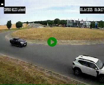 Webcam en périphérie de Chartres sur la N123, à hauteur de Luisant. Vue orientée vers Chartres