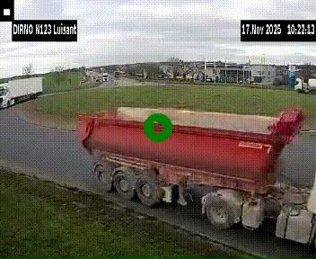 Webcam en périphérie de Chartres sur la N123, à hauteur de Luisant. Vue orientée vers Chartres