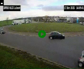 Webcam en périphérie de Chartres sur la N123, à hauteur de Luisant. Vue orientée vers Chartres